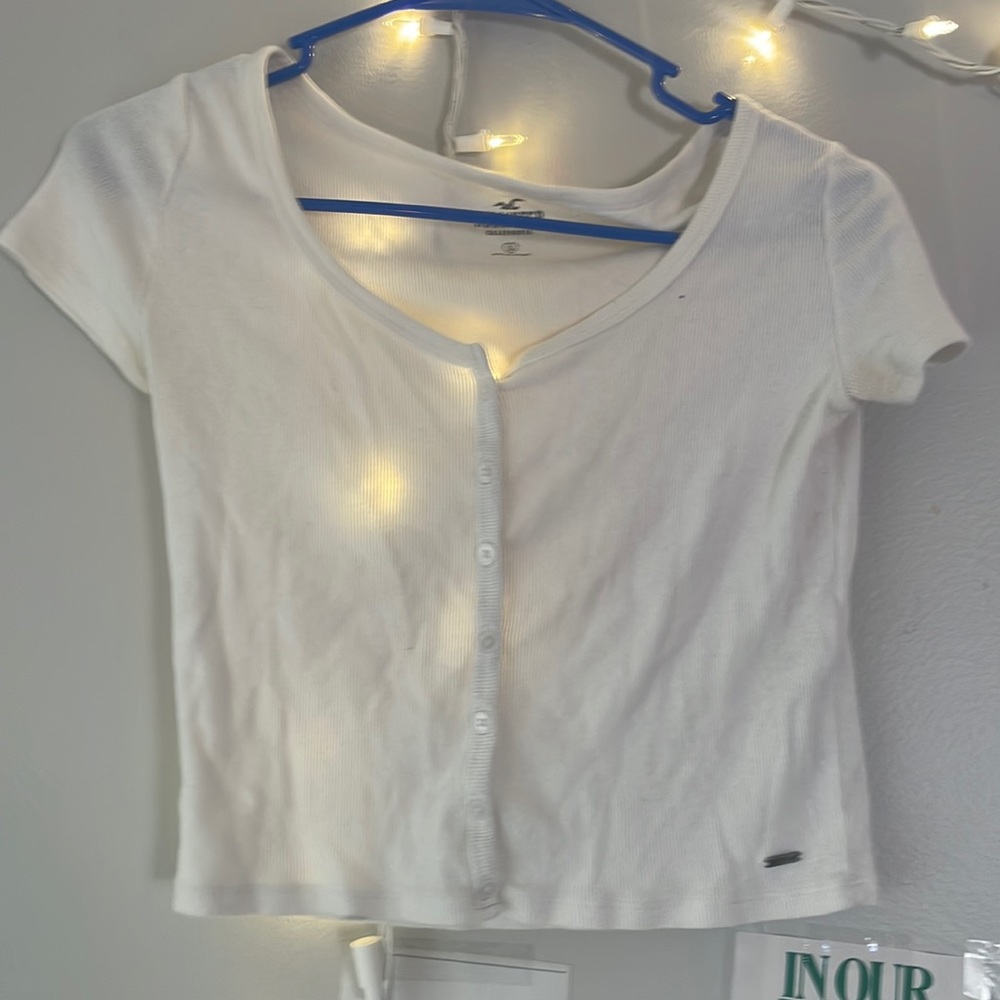 White button up top hollister small